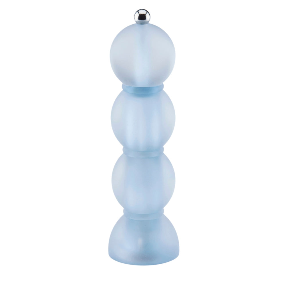 Blue Frosty Bobbin Salt or Pepper Mill