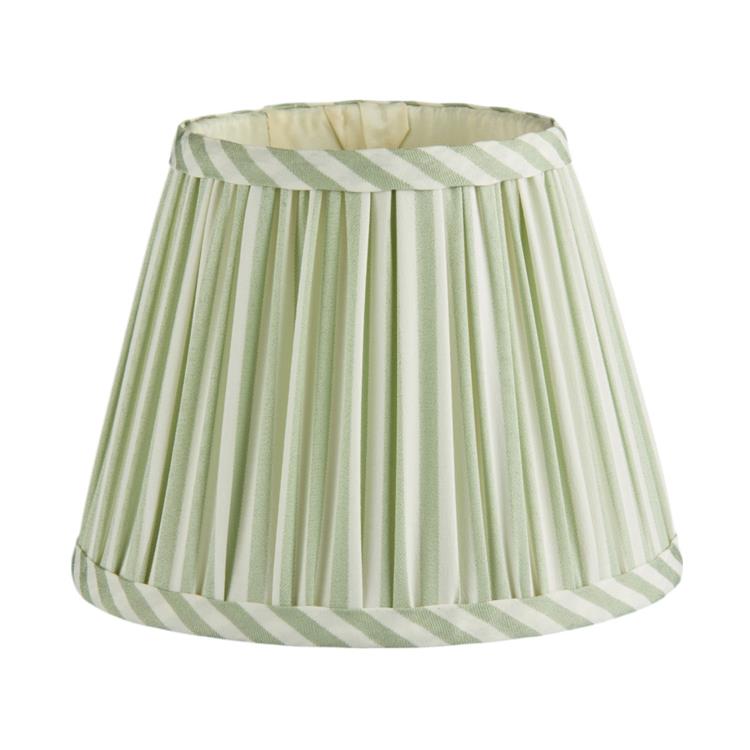 ライトイヤーズ LIGHTYEARS ミンガス ペンダントランプ モスグリーン系 Sage Striped Lampshade - Green & White Pleated Lampshade – Addison
