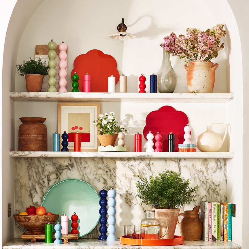 Leaf Green Mini Column Salt or Pepper Mill - Addison Ross Ltd UK