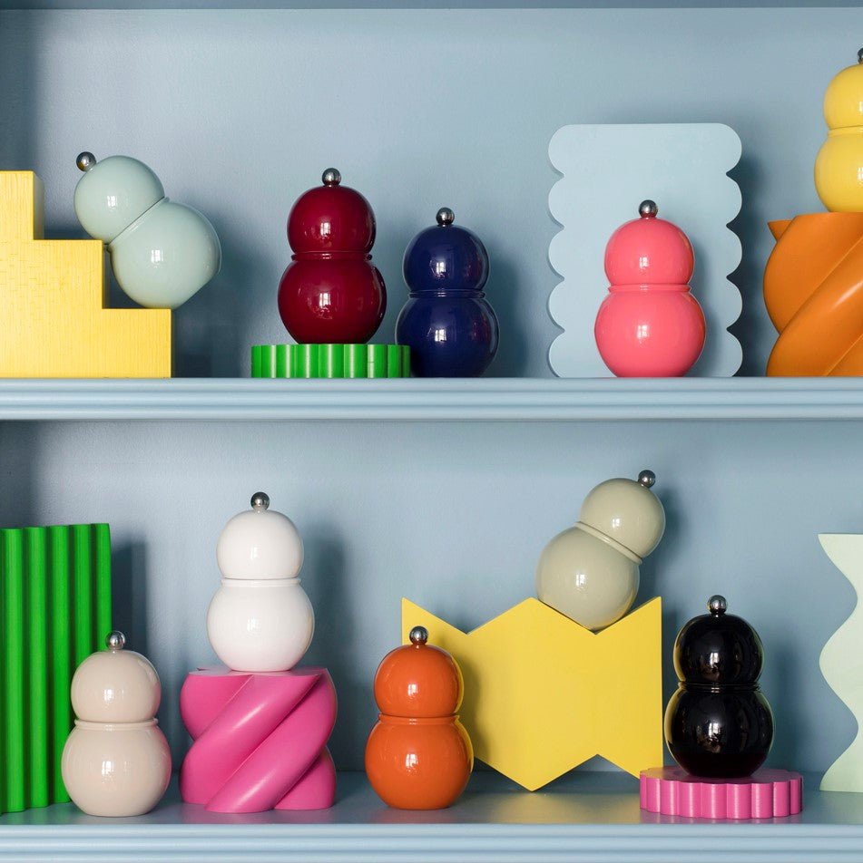 Navy Chubbie Salt or Pepper Mill, lacquered, small size - Addison Ross Ltd UK