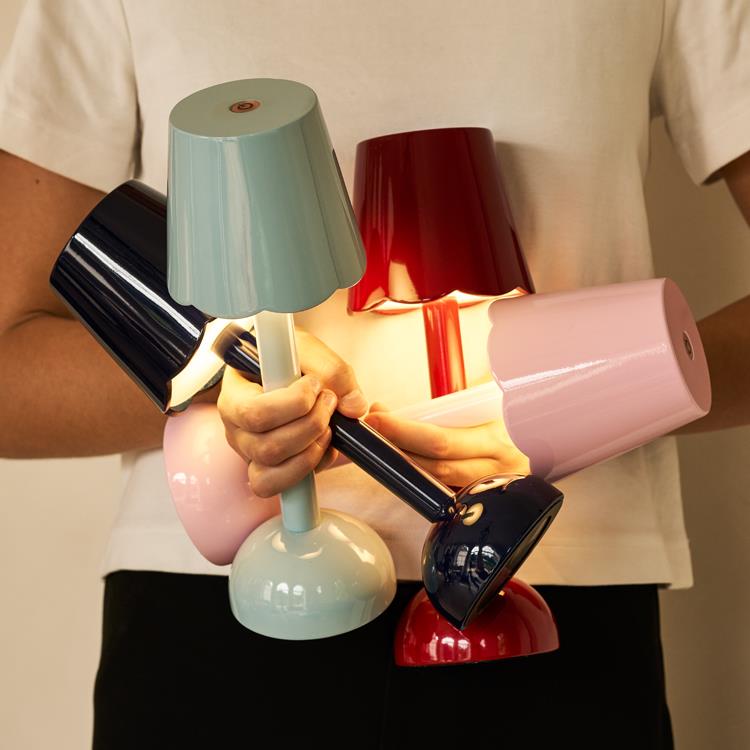 Navy Scallop Rechargeable LED Lamp - Addison Ross Ltd UK