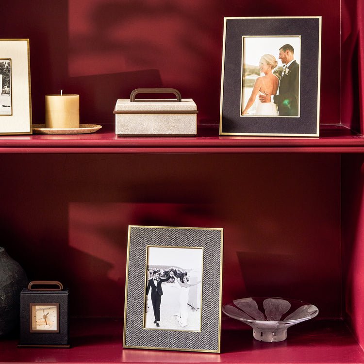 Sophie Paterson Photo Frame Charcoal Grey Velvet 5 x 7" - Addison Ross Ltd UK