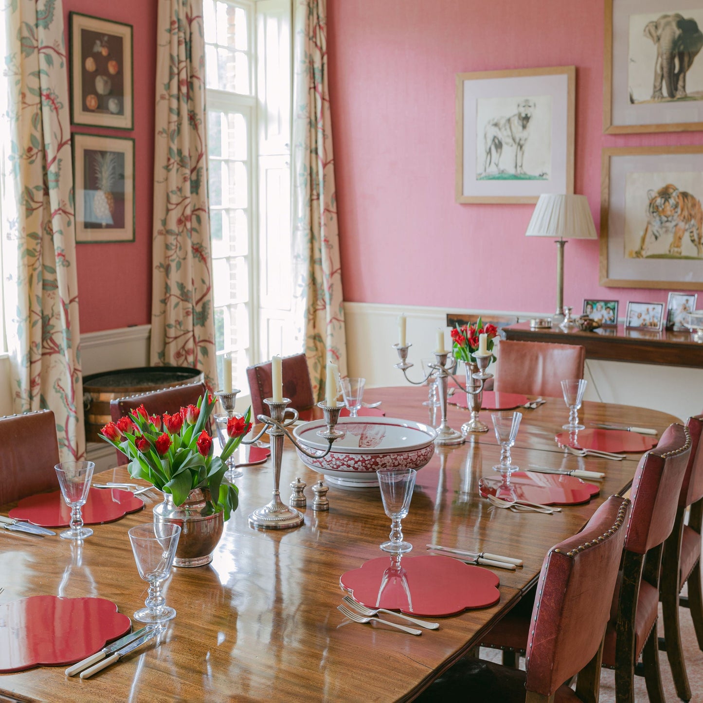 Burgundy Lacquer Placemats – Set of 4 - Addison Ross Ltd UK