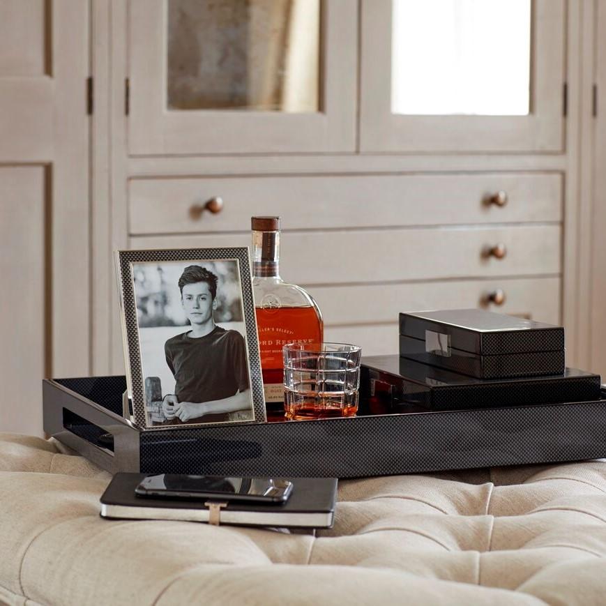 Carbon Fibre Large Lacquered Ottoman Tray - Addison Ross Ltd UK