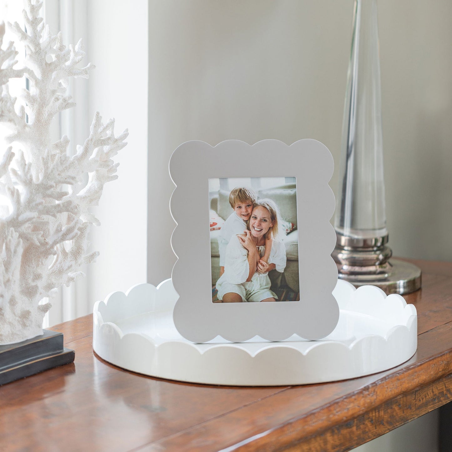 Chiffon Scalloped Lacquer Photo Frame - Addison Ross Ltd UK