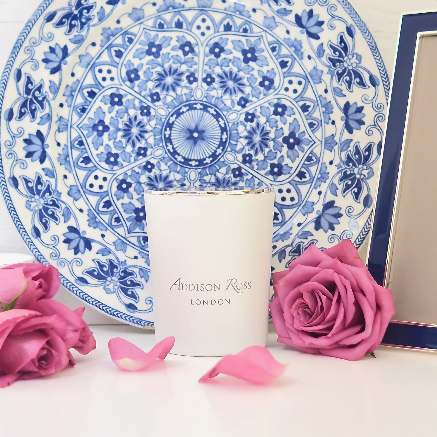 China Blue Scented Candle - Addison Ross Ltd UK
