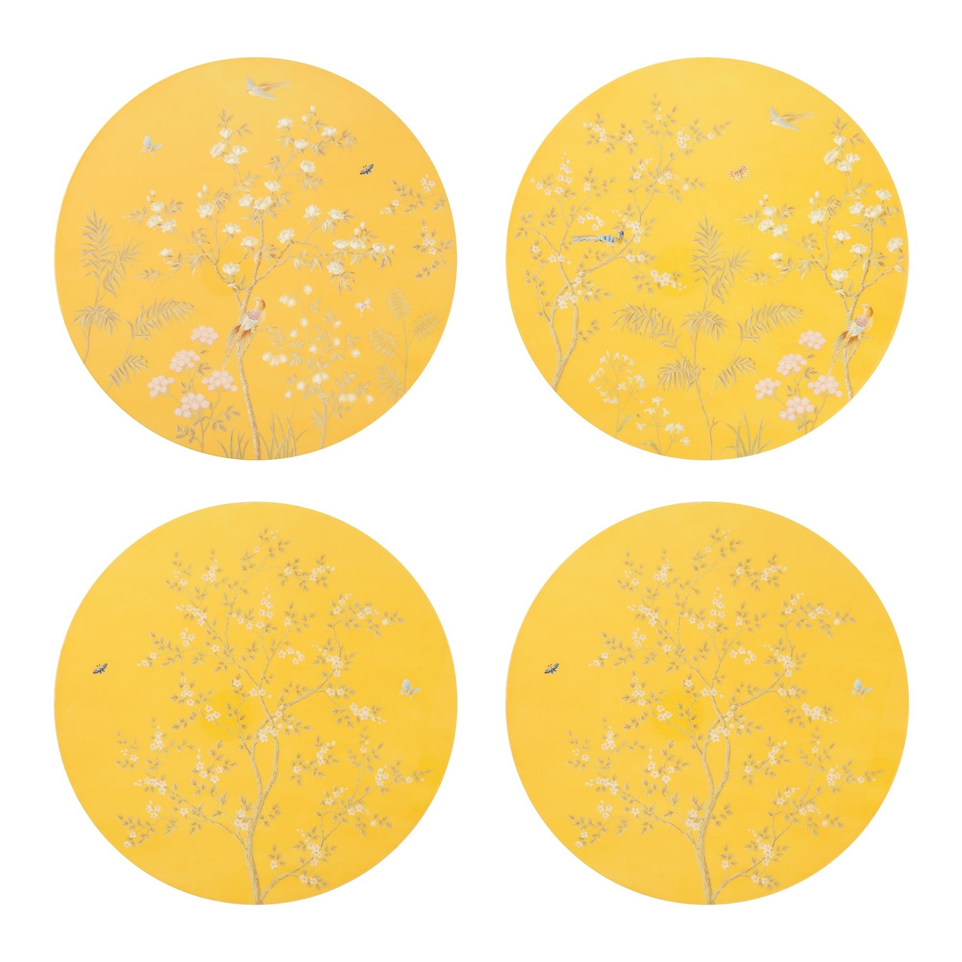 Yellow Chinoiserie Placemats - Set of 4 - Addison Ross Ltd UK