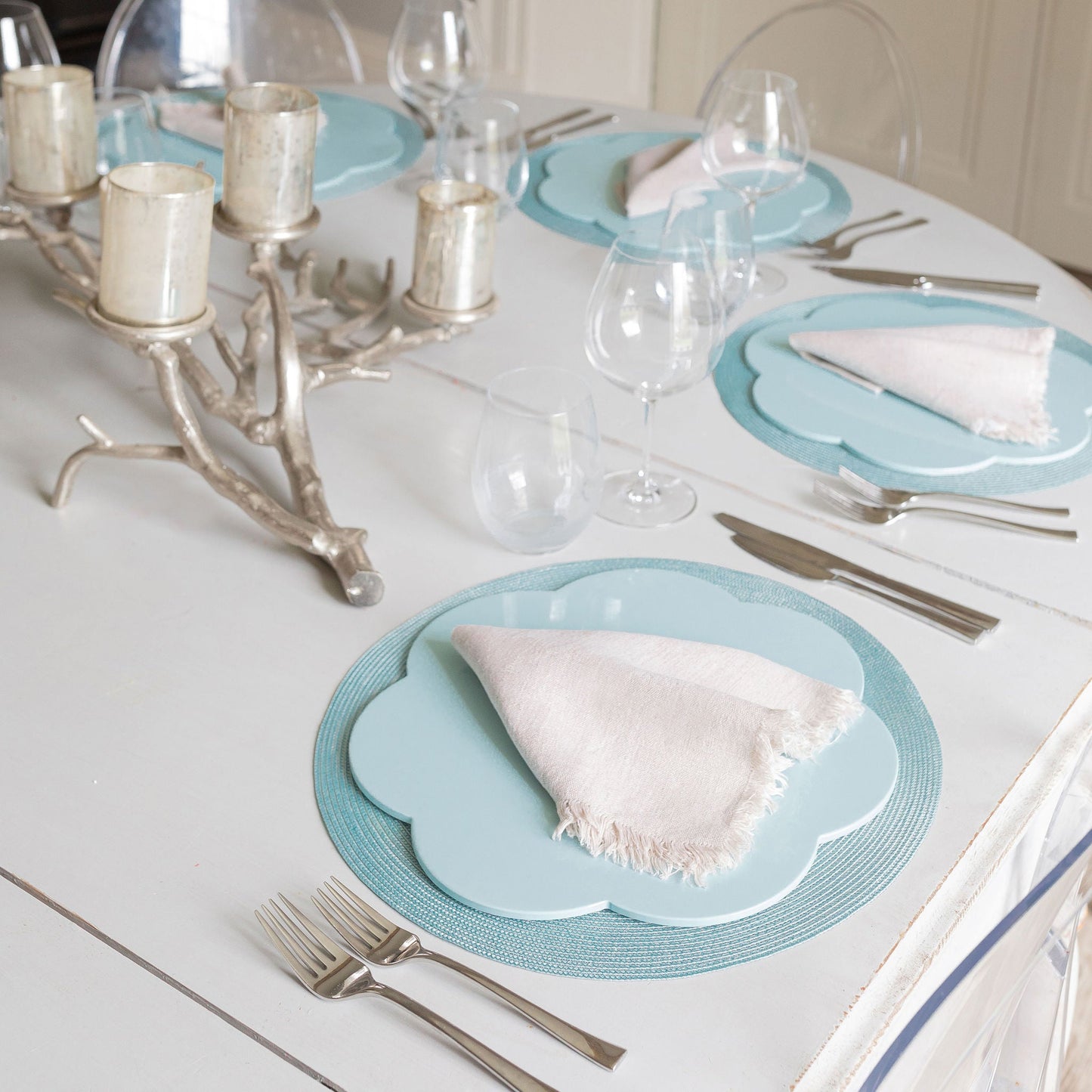 Eau De Nil Lacquer Placemats – Set of 4 - Addison Ross Ltd UK