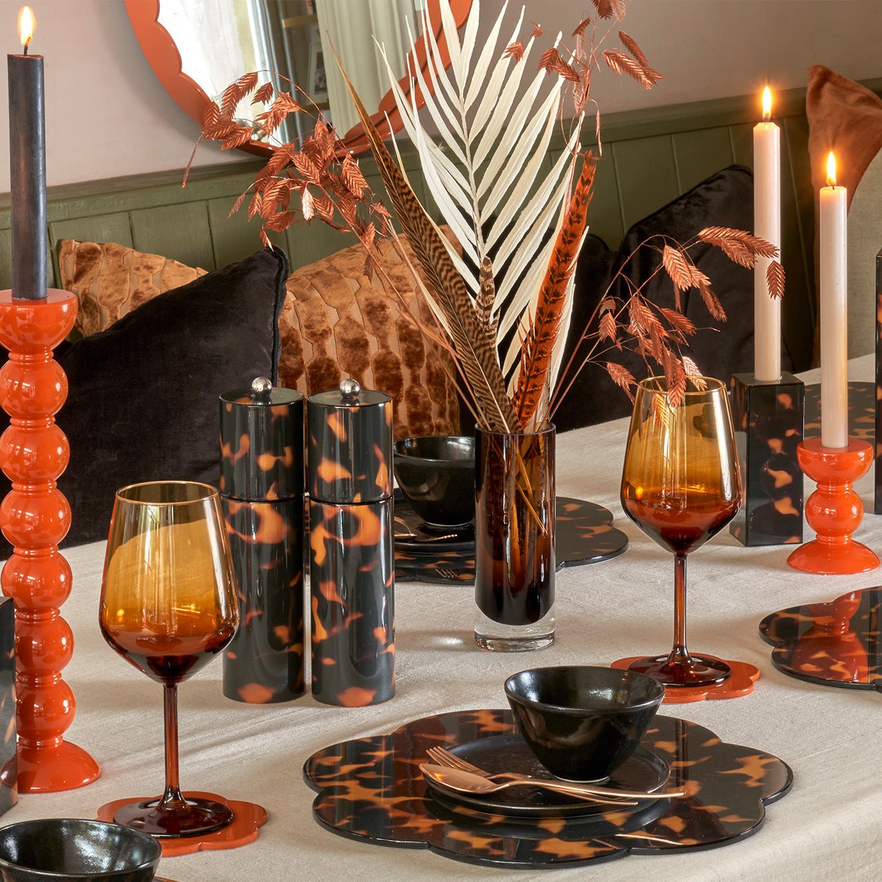 Faux Tortoiseshell Round Column Salt or Pepper Grinder - Addison Ross Ltd UK