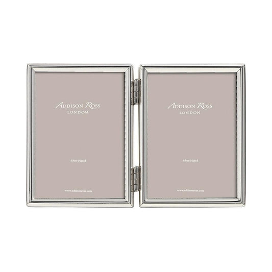 Fine Edged Silver Double Photo Frame - Addison Ross Ltd UK