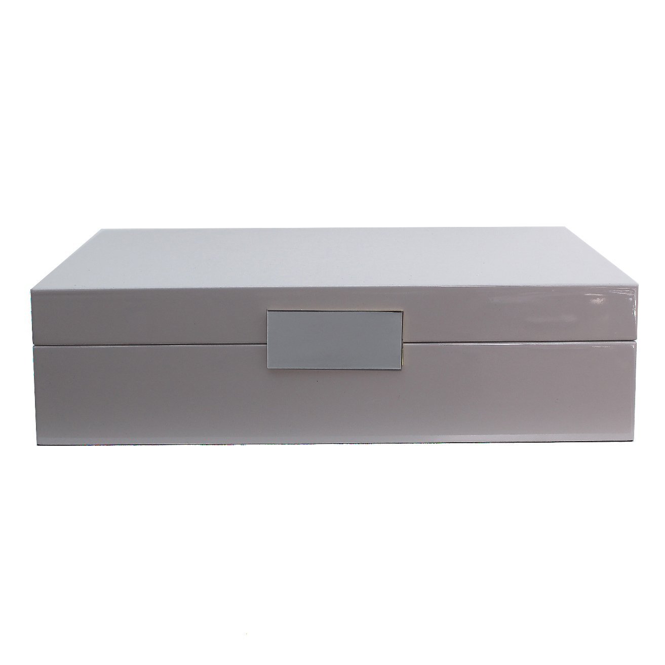 Large Chiffon Grey & Silver Watch Box - Addison Ross Ltd UK
