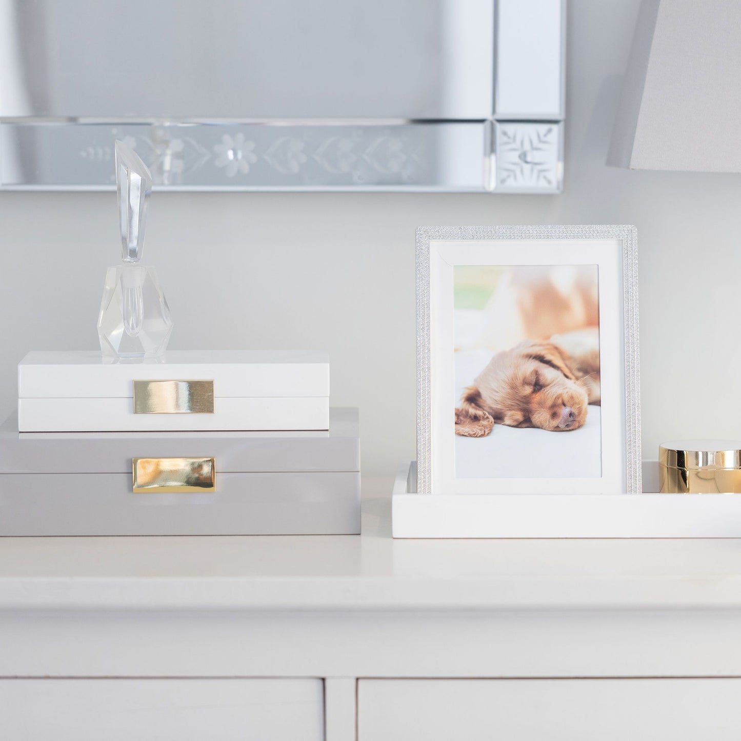 Large Chiffon Jewellery Box with Gold - Addison Ross Ltd UK