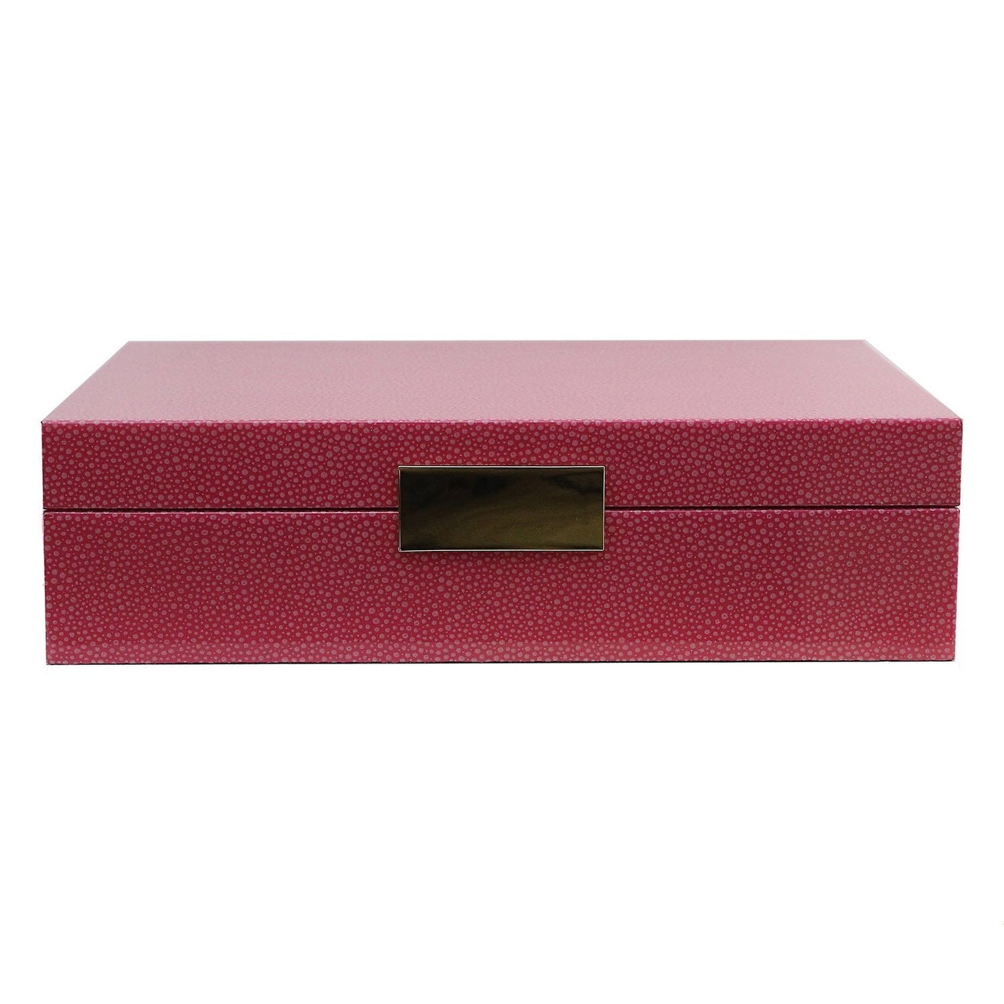 Large Pink Shagreen Jewellery Box with Gold - Addison Ross Ltd UK