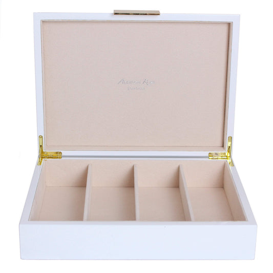 Large White & Gold Glasses Box - Addison Ross Ltd UK