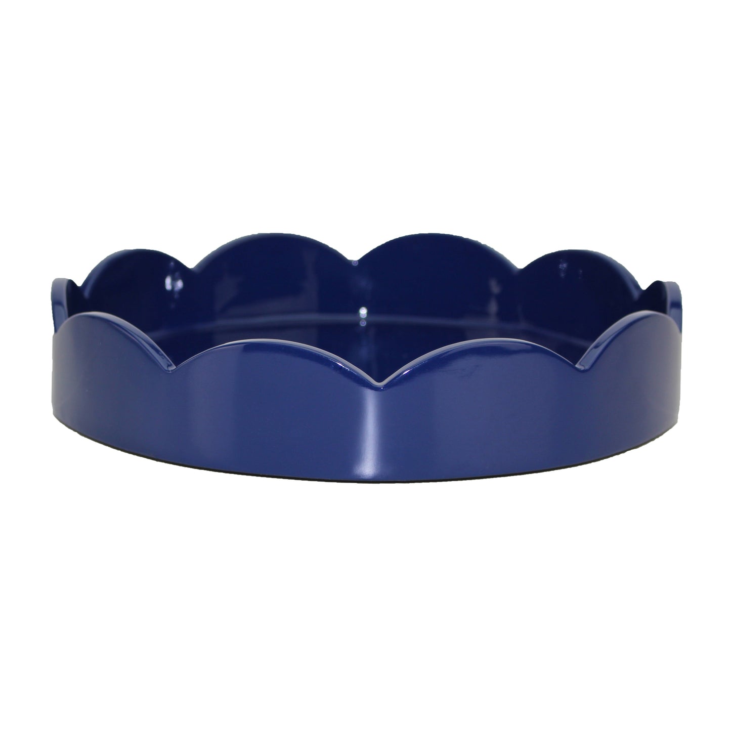 Navy Blue Small Round Scallop Tray - Addison Ross Ltd UK