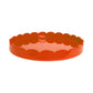 Orange Round Large Lacquered Scallop Tray - Addison Ross Ltd UK