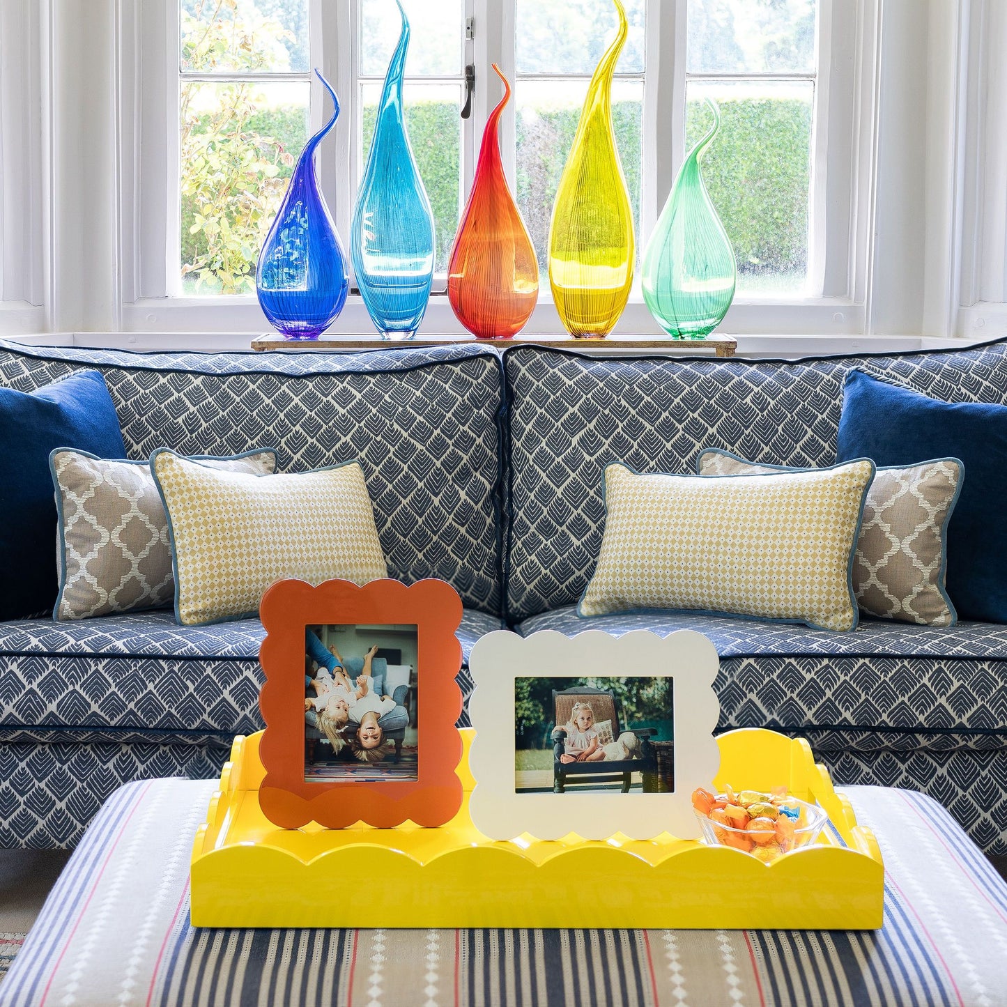 Orange Scalloped Lacquer Photo Frame - Addison Ross Ltd UK