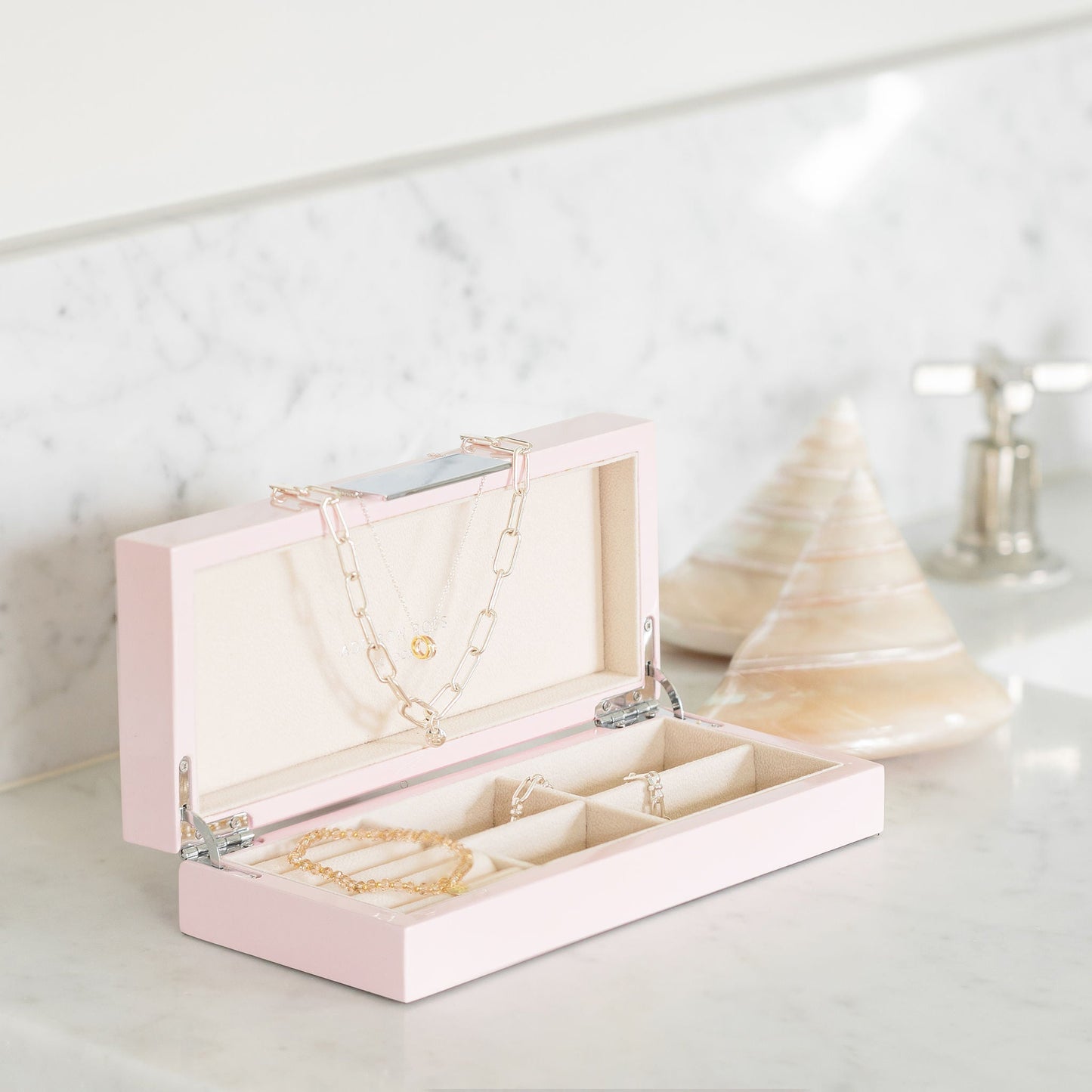 Pink Lacquer Box With Silver - Addison Ross Ltd UK