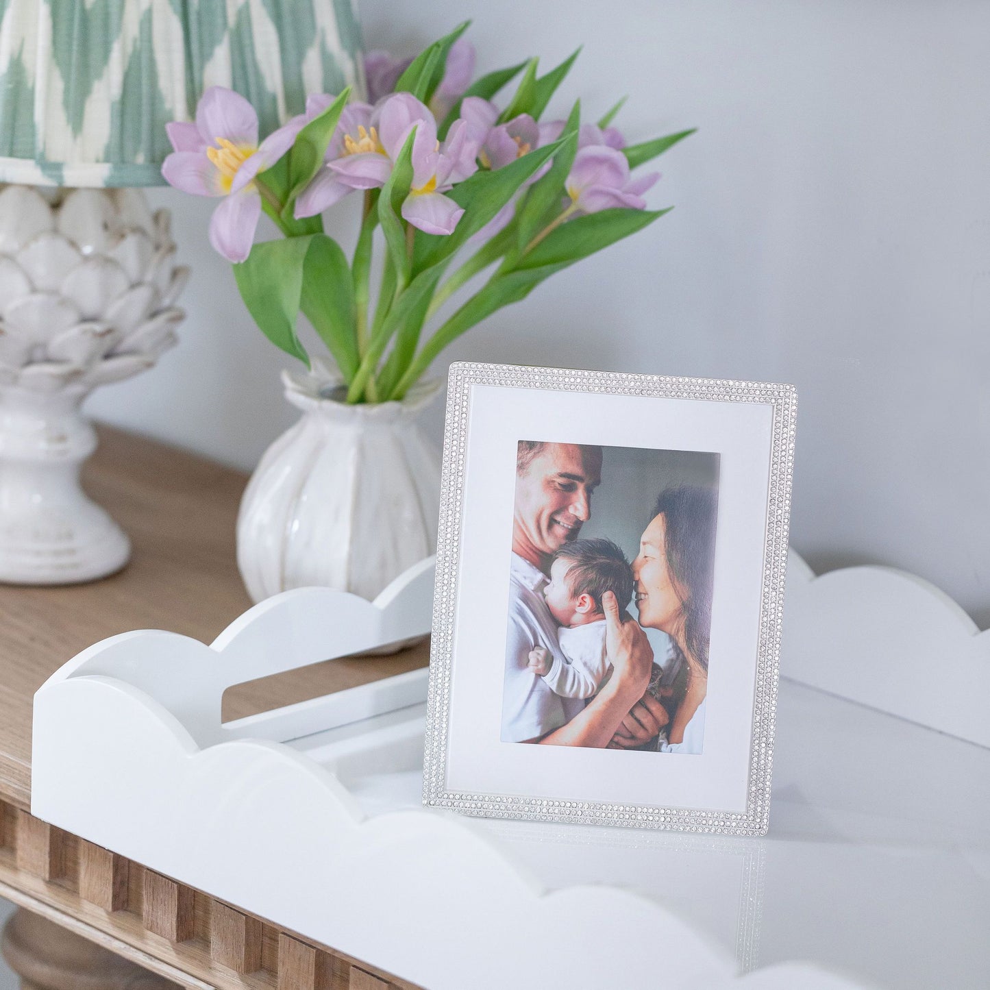 Silver Beatrice Diamante Frame - Addison Ross Ltd UK