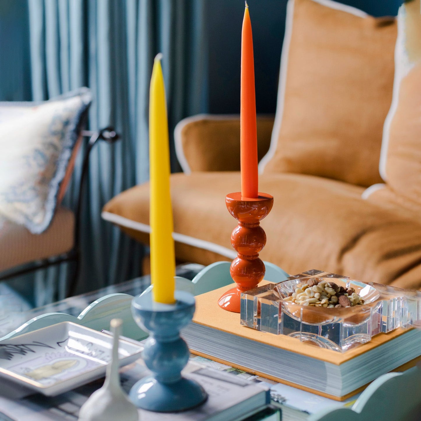 Small Chambray Bobbin Candlestick - 10cm - Addison Ross Ltd UK