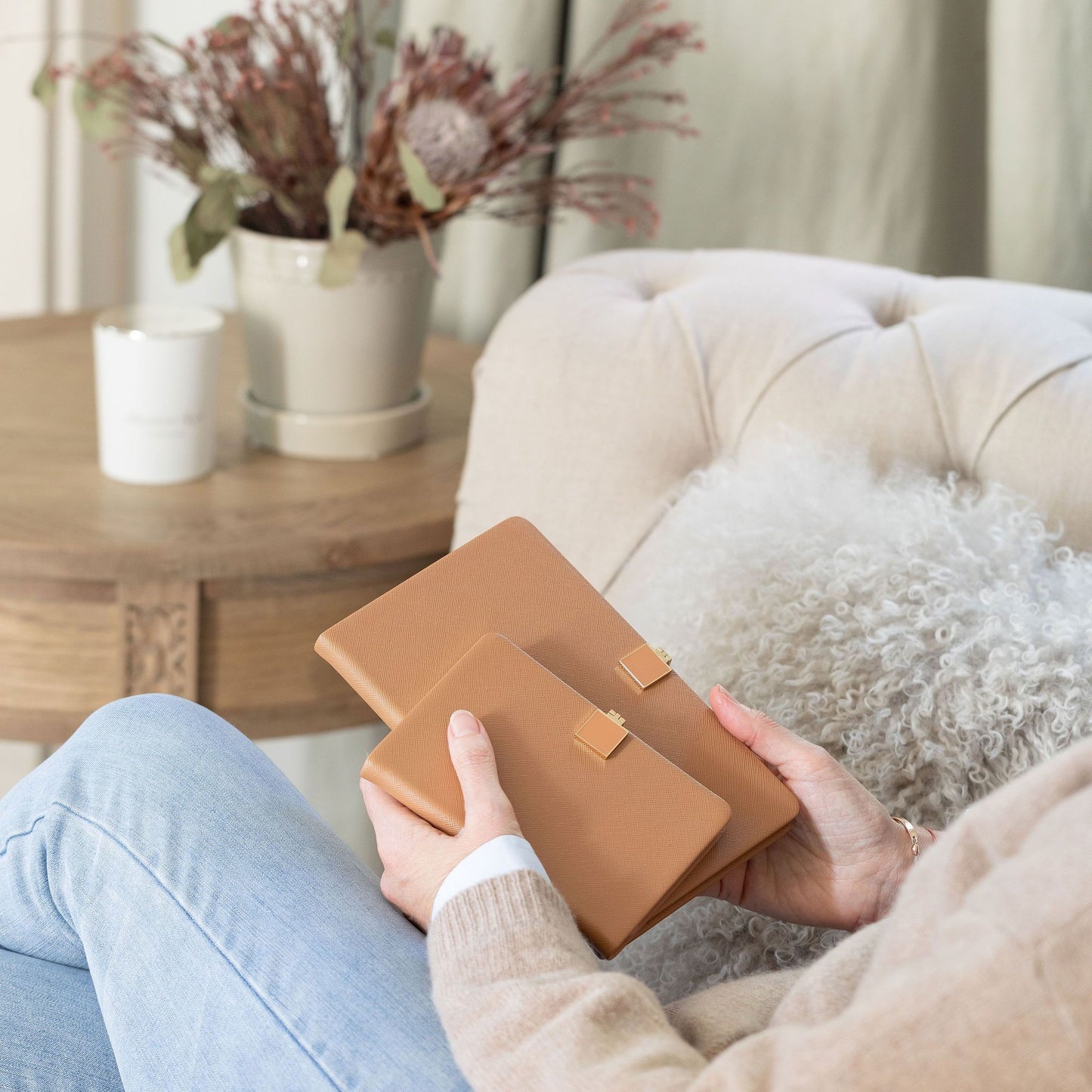 Tan & Gold A6 Notebook - Addison Ross Ltd UK