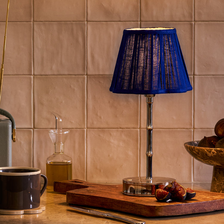 Cobalt Blue Scallop Lampshade - 16cm