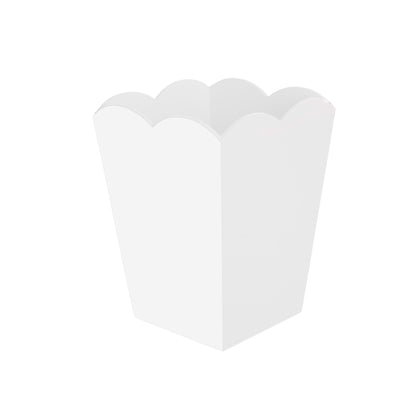 Scalloped Bin White