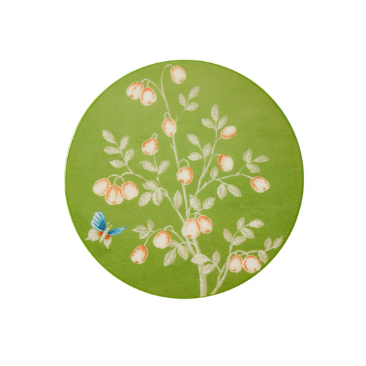 Green Chinoiserie Coasters - Set of 4