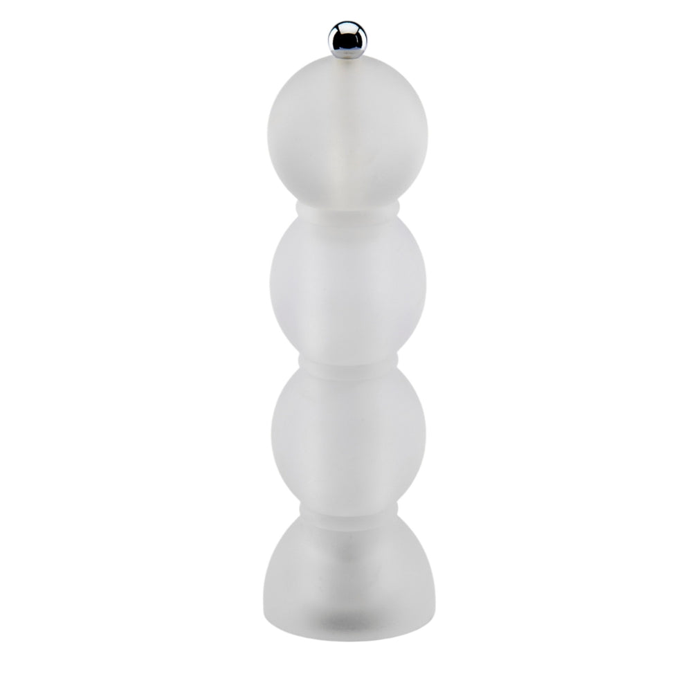 Clear Frosty Bobbin Salt or Pepper Mill