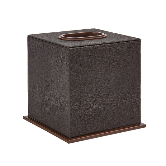 Anthracite Faux Shagreen Tissue Box