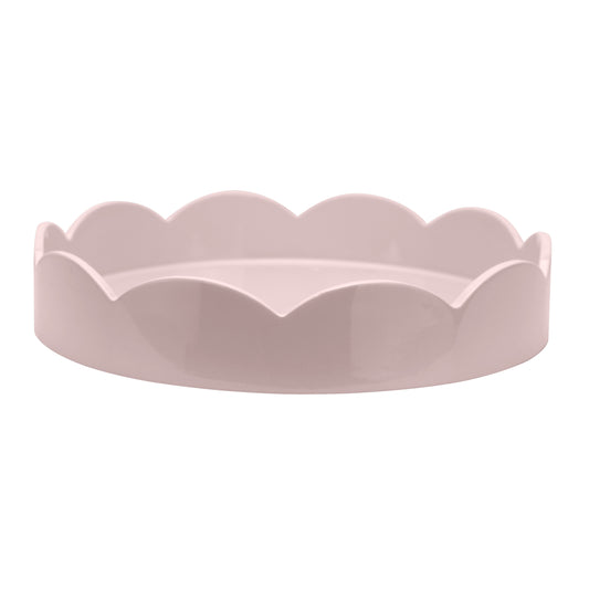 Pale Pink Small Round Scallop Tray