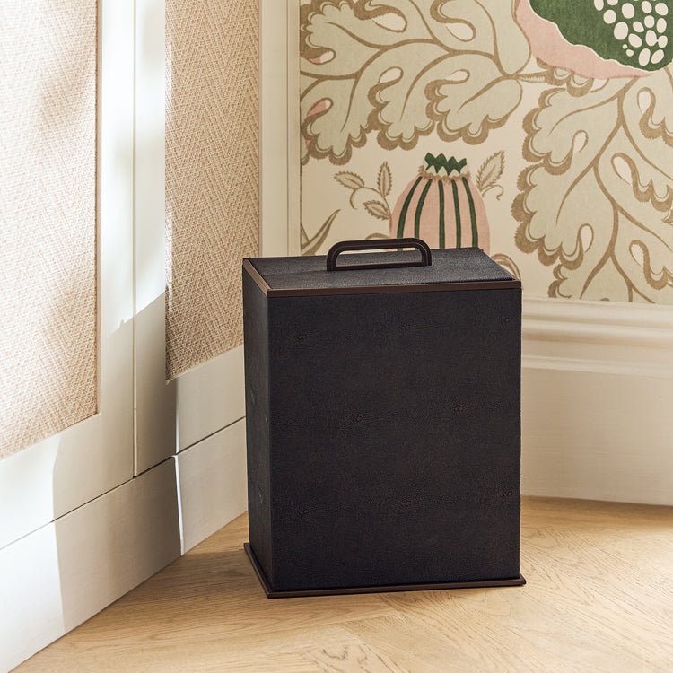 Anthracite Faux Shagreen Bin - Addison Ross Ltd UK