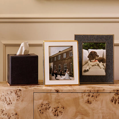 Anthracite Faux Shagreen Tissue Box - Addison Ross Ltd UK