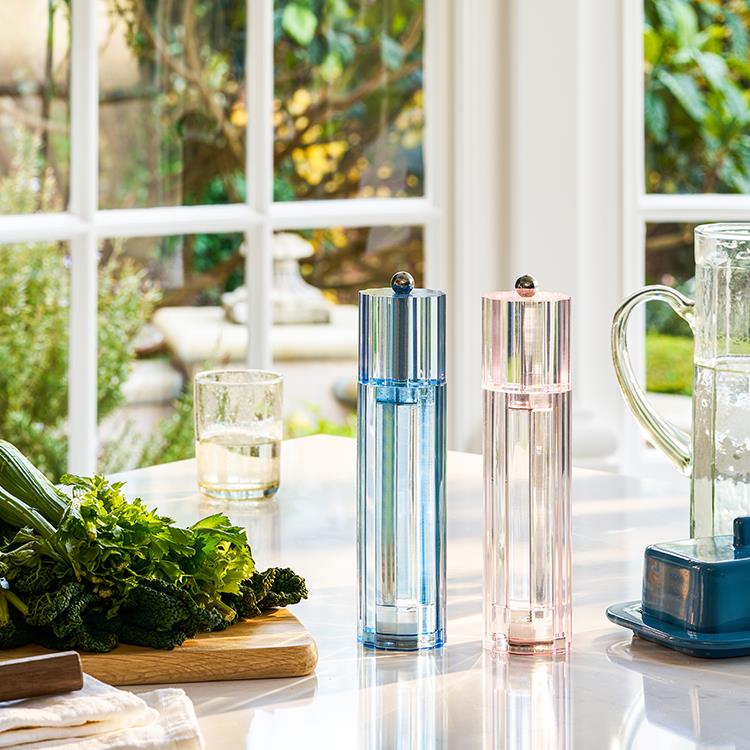 Blue Icy Flute Salt or Pepper Mill - Addison Ross Ltd UK