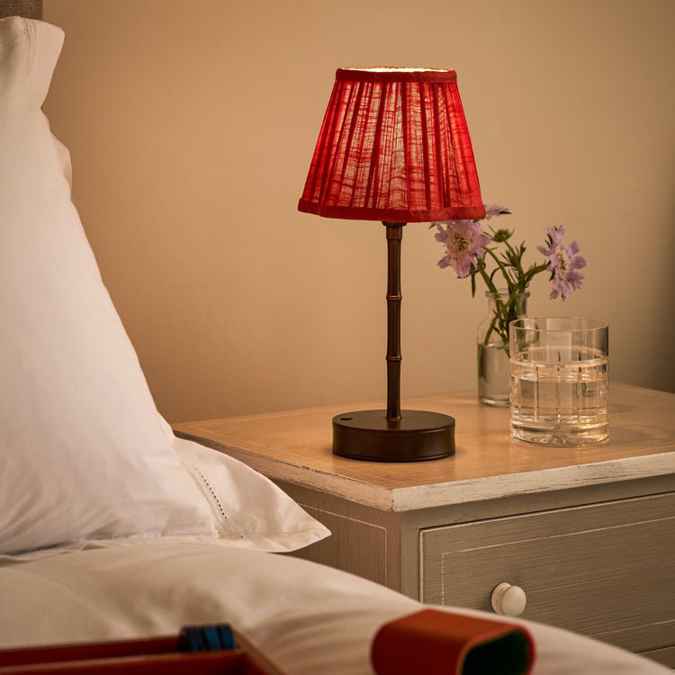 Bronze Bamboo Rechargeable Lamp Base - 25cm - Addison Ross Ltd UK