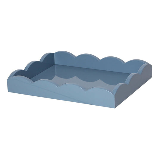 Chambray Blue Small Lacquered Scallop Tray - Limited Edition - Addison Ross Ltd UK