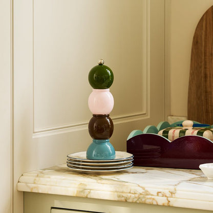 Cherry & Eau de Nil Lacquered Scallop Medium Two - Tone Tray - Addison Ross Ltd UK