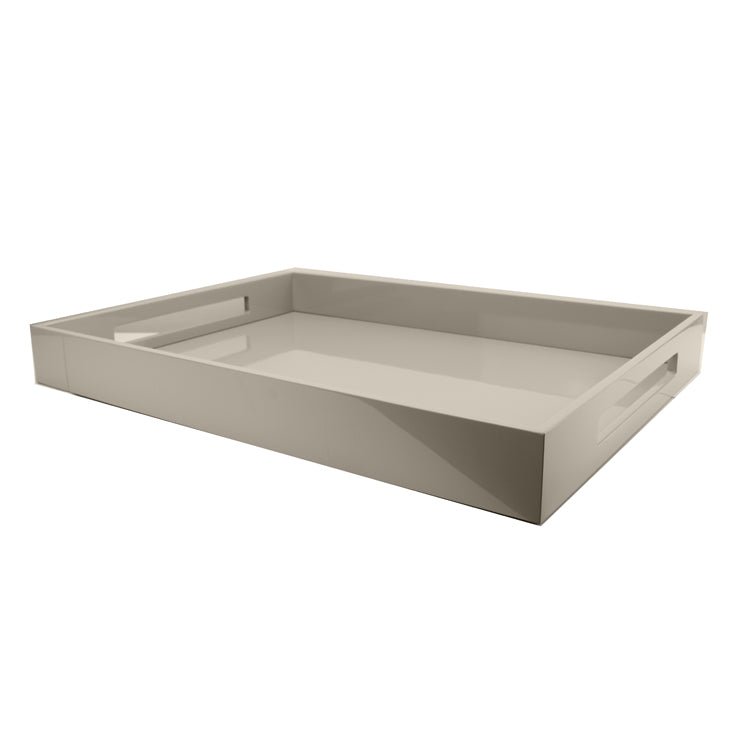 Chiffon Grey Large Lacquered Ottoman Tray - Addison Ross Ltd UK