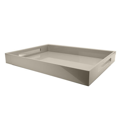 Chiffon Grey Large Lacquered Ottoman Tray - Addison Ross Ltd UK