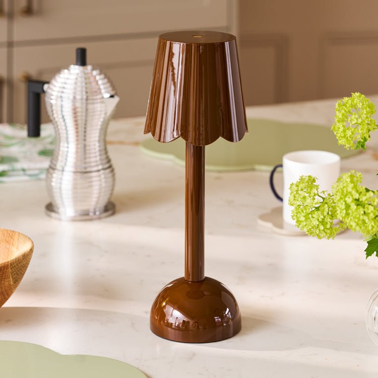Chocolate Scallop Rechargeable LED Lamp - Addison Ross Ltd UK