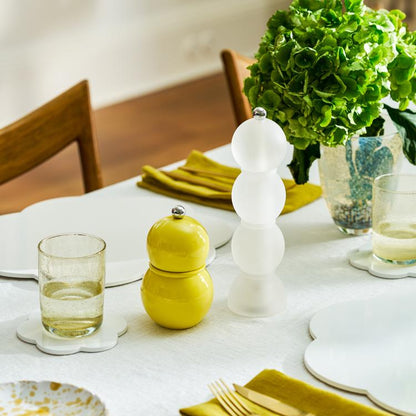 Clear Frosty Bobbin Salt or Pepper Mill - Addison Ross Ltd UK