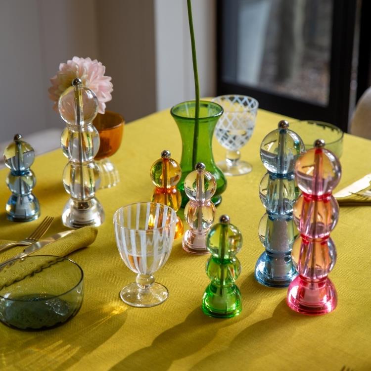 Clear Icy Bobbin Salt or Pepper Mill - Addison Ross Ltd UK