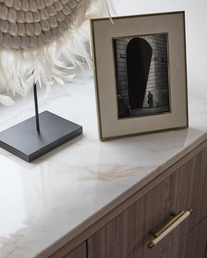 Ecru Faux Shagreen & Bronze Photo Frame - Addison Ross Ltd UK