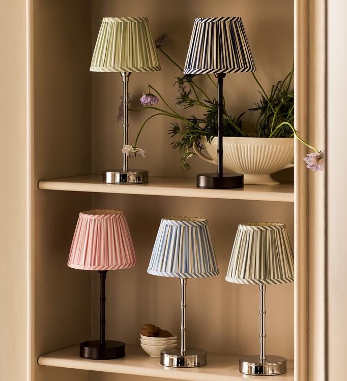 Empire Lampshade Periwinkle Stripe 16cm - Addison Ross Ltd UK