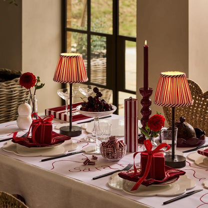 Empire Lampshade Red Stripe 16cm - Addison Ross Ltd UK