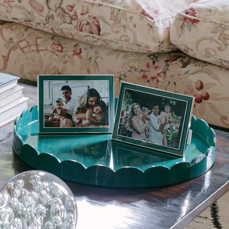 Fern Green Enamel & Silver Frame - Addison Ross Ltd UK