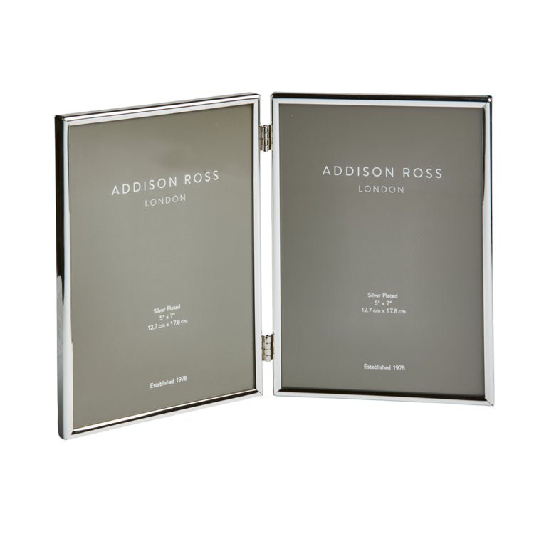 Fine Edged Silver Double Photo Frame - Addison Ross Ltd UK