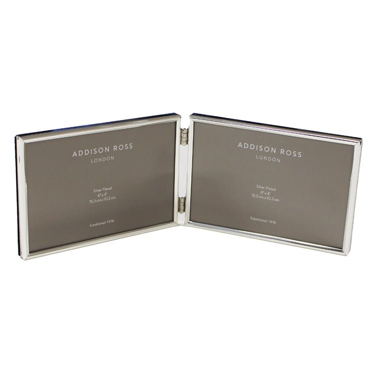 Fine Edged Silver Double Photo Frame - Addison Ross Ltd UK