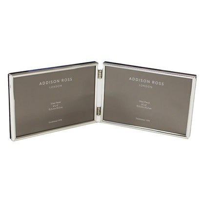 Fine Edged Silver Double Photo Frame - Addison Ross Ltd UK