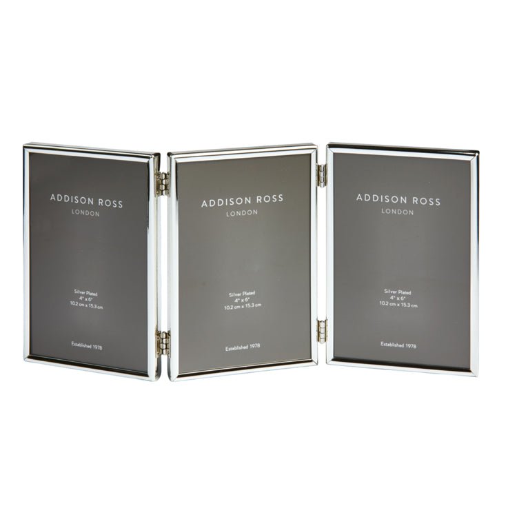 Fine Edged Silver Triple Photo Frame - Addison Ross Ltd UK